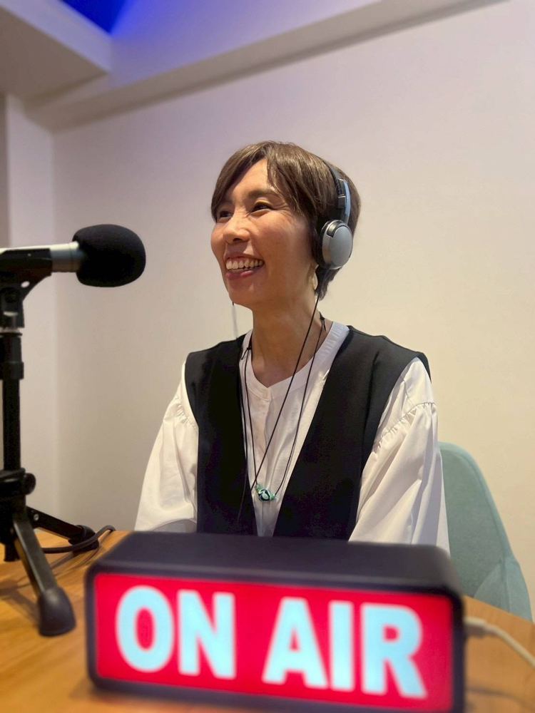 ラジオ番組に出演した院長